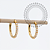 TN1668 Brinco Argola Cravejada 12mm Titânio PVD Gold - Imagem 1