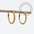 TN1669 Brinco Argola Cravejada 14mm Titânio PVD Gold - Imagem 1