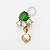 TN1675 Topo CZ Verde Pingente CZ Titânio PVD Gold - Imagem 1