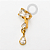 TN1687 Topo Cascata CZ Pingente Titânio  PVD Gold - Imagem 1