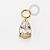 TN1693 Pingente Gota Cristal Titânio PVD Gold - Imagem 1