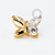 TN1715 Topo Borboleta CZ Navetes Titânio PVD Gold - Imagem 1