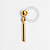 TN1741 Topo Esfera Pingente Barra Titânio PVD Gold - Imagem 1