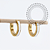 TN1762 Brinco Argola Resinada Titânio PVD Gold - Imagem 2
