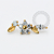 TN1768 Topo Cluster Flor CZ Central Titânio PVD Gold - Imagem 1
