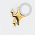 TN1783 Topo 3 Estrelas 3D Titânio PVD Gold - Imagem 1