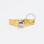 TN1791 Navel Belly Clicker CZ Baguetes Titânio PVD Gold - Imagem 1