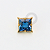 TN1793 Topo Zircônia Azul Safira Titânio PVD Gold - Imagem 1