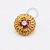 TN1814 Topo Girassol CZ Garnet Titânio PVD Gold - Imagem 1