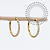 TN1862 Brinco Argola Cravejada 14mm Titânio PVD Gold - Imagem 1