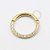 TN301 Segmento Frontal Cravejado Titânio PVD Gold - Imagem 1