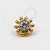 TN321 Topo Sol Zirconia Titânio PVD Gold - Imagem 1