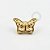 TN324 Topo Borboleta Asas Decoradas Titânio PVD Gold - Imagem 1
