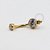 TN332 Navel Zirconia 3 Esferas Titânio PVD Gold - Imagem 1