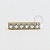 TN492 Topo Barra 6 Zirconias Titânio PVD Gold - Imagem 1