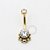 TN584 Navel CZ 13 Esferas Titânio PVD Gold - Imagem 1