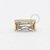 TN615 Topo Baguette CZ Titânio PVD Gold - Imagem 1