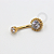 TN660 Navel Big Sol CZ Esferas Titânio PVD Gold - Imagem 1