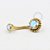 TN660 Navel Big Sol CZ Esferas Titânio PVD Gold - Imagem 2