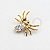 TN677 Topo Big Aranha CZ Titanio PVD Gold - Imagem 1