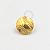TN689 Topo Bola Baseball Titânio PVD Gold - Imagem 1