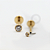 TN75 Labret CZ Flat Push Pin Titânio PVD Gold - Imagem 1