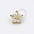 TN779 Topo Flor Zirconias 3.7mm Titânio PVD Gold - Imagem 1