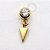 TN824 Topo CZ Pingente Triangular Titânio PVD Gold - Imagem 1