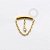 TN899 Topo Arco Pingente Navete Titânio PVD Gold - Imagem 1