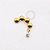 TN934 Topo Arco Esferas Pingente CZ Titânio PVD Gold - Imagem 1