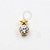 TN985 Topo Micro Estrela e CZ Titânio PVD Gold - Imagem 1