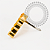 TN2183 Topo Cluster CZ Amarelo Push Pin Titânio PVD Gold - Imagem 2