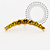 TN2183 Topo Cluster CZ Amarelo Push Pin Titânio PVD Gold - Imagem 1