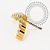 TN2184 Topo Cluster CZ Push Pin Titânio PVD Gold - Imagem 2