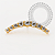 TN2184 Topo Cluster CZ Push Pin Titânio PVD Gold - Imagem 1