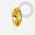 TN2186 Topo Navete CZ Amarelo Push Pin Titânio PVD Gold - Imagem 1