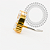 TN2187 Topo 2 Navetes CZ Push Pin Titânio PVD Gold - Imagem 2