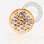 TN2189 Topo  Disco Cravejado CZ Push Pin Titânio PVD GOLD - Imagem 1