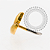 TN2193 Topo Clover Push Pin Titânio PVD Gold - Imagem 2
