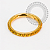 TN2203 Segmento Cravejado CZ Amarelo Titânio PVD Gold - Imagem 1