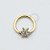 OR16 Captive Flor Zirconias Ouro 18K - Imagem 1