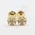 OR53 Brinco Flor de Lótus Tarracha Baby Ouro 18K - Imagem 1