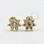 OR54 Brinco Margarida Tarraxa Baby Ouro 18K - Imagem 1