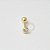 OR01 Microbell Zirconia Flat Ouro 18k  (0,204g) - Imagem 1