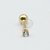 OR08 Microbell Zirconia Cravada Ouro 18k - Imagem 1