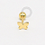 OR101 Microbell Fino 0.8 Borboleta Delicada Ouro 18K - Imagem 1