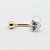 OR12 Navel Zirconia Coração Ouro 18K - Imagem 1