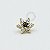 OR17 Topo Flor 6 Pétalas Ouro 18K - Imagem 2