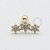 OR25 Microbell Cluster 3 Flores Ouro 18k - Imagem 1
