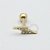 OR31 Microbell Mini Raio Cravejado Ouro 18K - Imagem 1